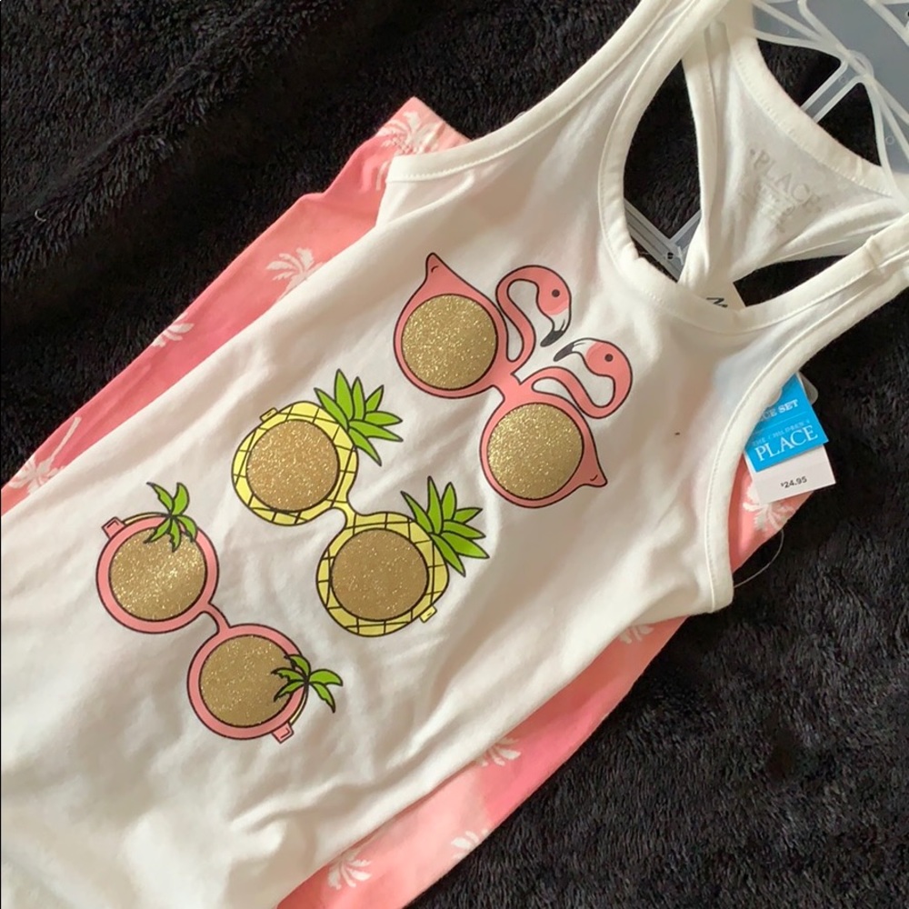 Children’s Place Top & Shorts 🦩🌴😎
